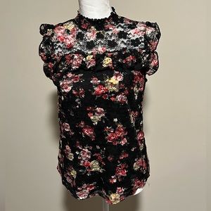 Almost Famous Lace Floral Blouse